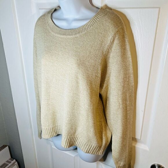 H&M Divided Long Sleeve Casual Knit Slouchy Sweater Oatmeal Cream L - Picture 3 of 6